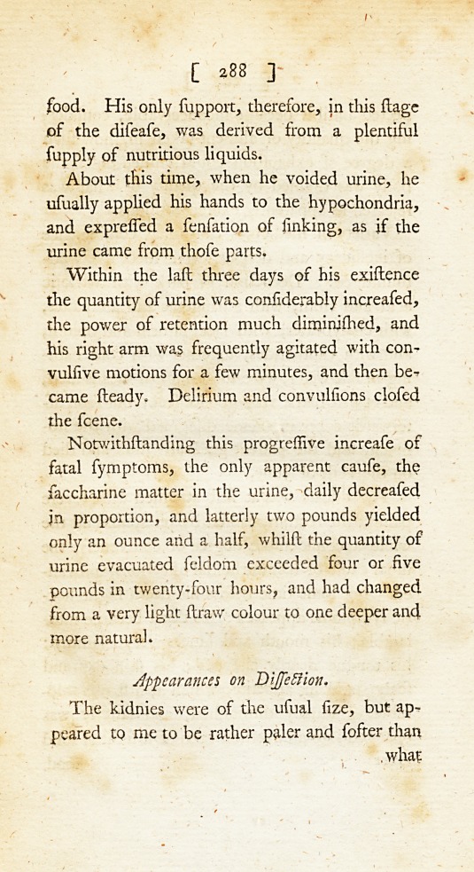 A Singular Case of Diabetes, Consisting Entirely in the Quality of the Urine; with an Inquiry into the Different Theories of That Disease.