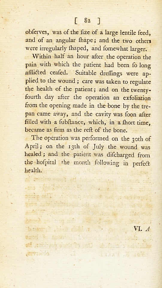 An Account of the Successful Application of the Trepan in a Disease of the Tibia.