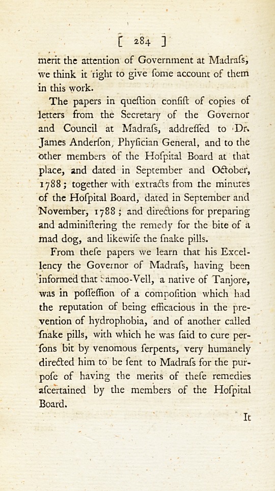 Some Account of the Tanjore Antidotes for the Bite of a Mad Dog; and Also for the Bite of Venomous Serpents.