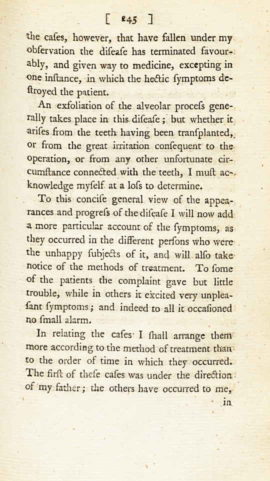 Observations on a Disease Consequent to Transplanting Teeth.