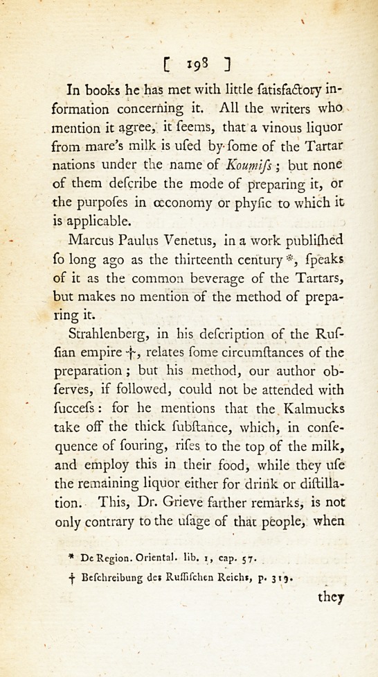 An Account of the Method of Making a Wine, Called by the Tartars Koumiss; with Observations on Its Use in Medicine.