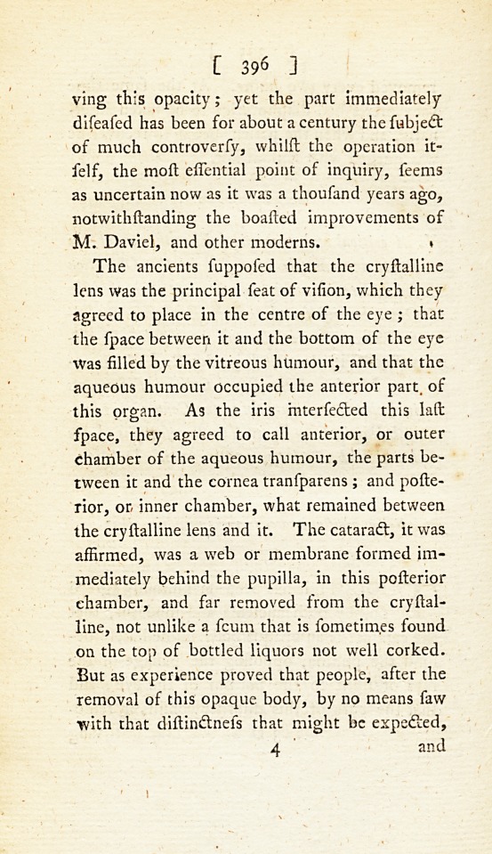 A Critical and Anatomical Examination of the Parts Immediately Interested in the Operation for a Cataract; with an Attempt to Render the Operation Itself, Whether by Depression or Extraction, More Certain and Successful.