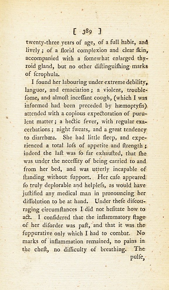 A Case of Phthisis Pulmonalis; with Remarks.