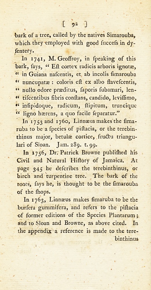 A Botanical and Medical Account of the Quassia Simaruba, or Tree Which Produces the Cortex Simaruba.