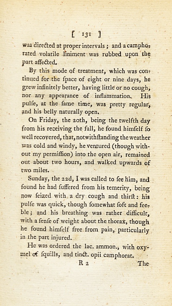 A Case of Fractured Ribs Which Terminated Fatally; with the Appearances on Dissection, and Remarks.