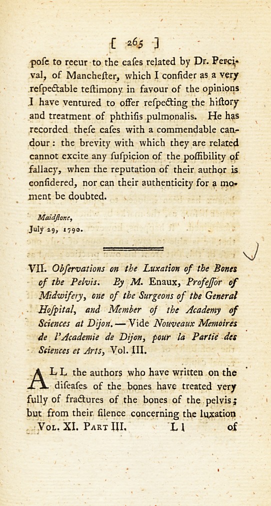 Observations on the Luxation of the Bones of the Pelvis.