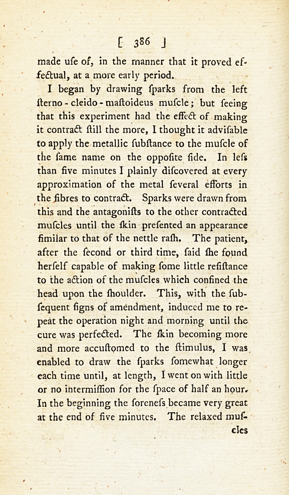 An Account of the Successful Application of Electricity in a Case of Wry Neck.