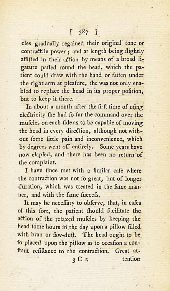 An Account of the Successful Application of Electricity in a Case of Wry Neck.