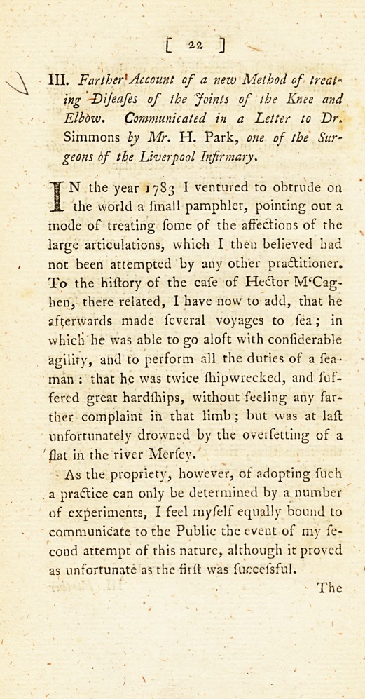 Farther Account of a New Method of Treating Diseases of the Joints of the Knee and Elbow.