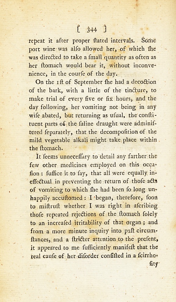 Case of a Scirrhous Affection of the Stomach; with an Account of the Appearances on Dissection.