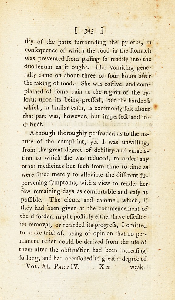 Case of a Scirrhous Affection of the Stomach; with an Account of the Appearances on Dissection.