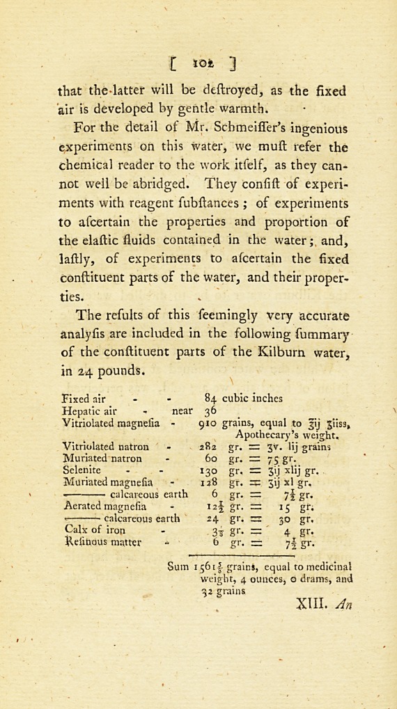 Description of Kilburn Wells, and Analysis of Their Water: From the Philosophical Transactions of the Royal Society of London.