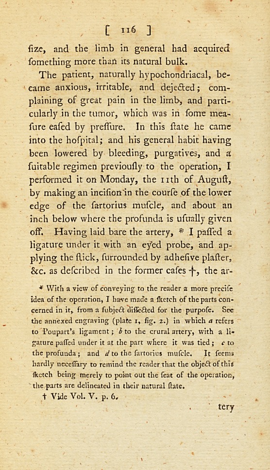 A Case of Aneurism of the Crural Artery: <i>Communicated in a Letter to Dr.</i> Simmons.