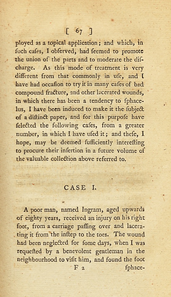 An Account of the Good Effects of a Solution of Sal Ammoniac, in Vinegar, Employed, as a Topical Application, in Cases of Lacerated Wounds.