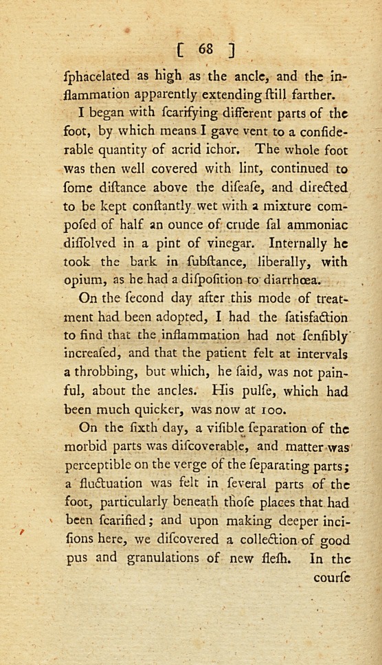 An Account of the Good Effects of a Solution of Sal Ammoniac, in Vinegar, Employed, as a Topical Application, in Cases of Lacerated Wounds.