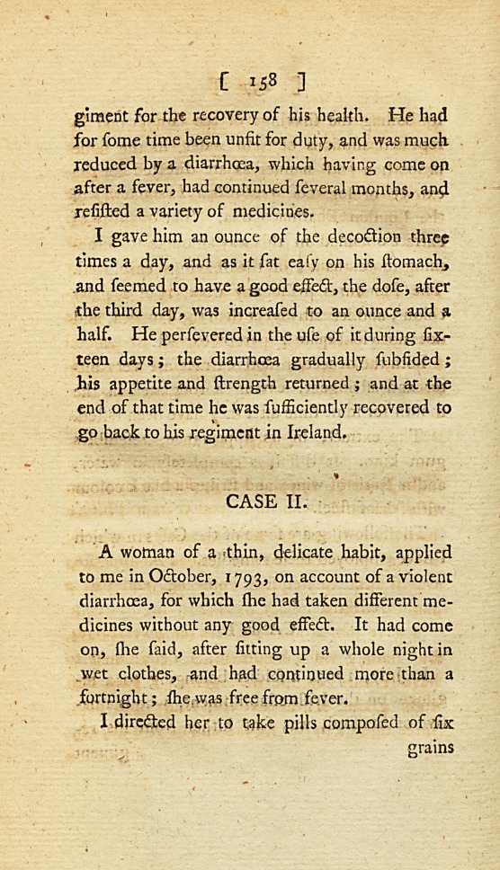 An Account of the Effects of Mahogany Wood in Cases of Diarrhœa: <i>Communicated in a Letter to Mr.</i> John Pearson, <i>Surgeon of the Lock Hospital, and by Him to Dr.</i> Simmons.