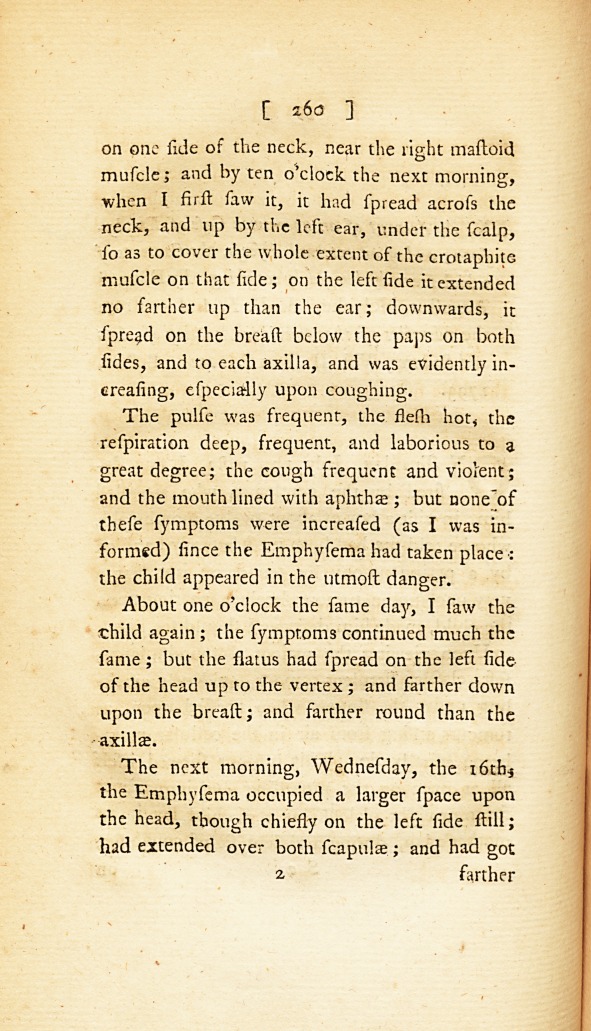 An Account of an Uncommon Case of Emphysema; and of an External Abscess, the Contents of Which Were Discharged by Coughing: From the Same Work.
