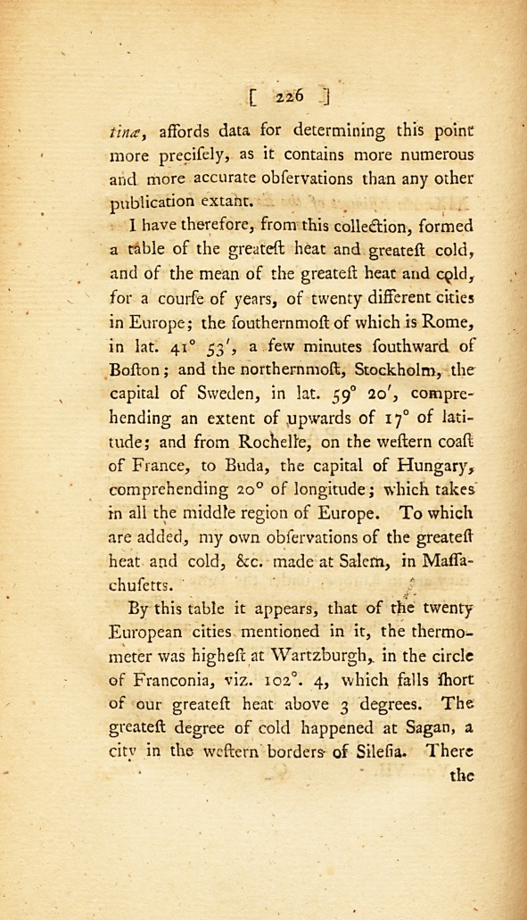 An Estimate of the Excess of the Heat and Cold of the American Atmosphere beyond the European, in the Same Parallel of Latitude: To Which Are Added, Some Thoughts on the Causes of This Excess: From the Memoirs of the American Academy of Arts and Sciences.