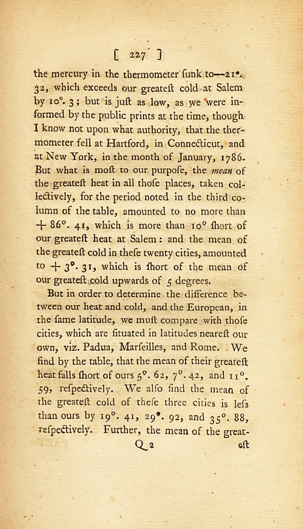An Estimate of the Excess of the Heat and Cold of the American Atmosphere beyond the European, in the Same Parallel of Latitude: To Which Are Added, Some Thoughts on the Causes of This Excess: From the Memoirs of the American Academy of Arts and Sciences.