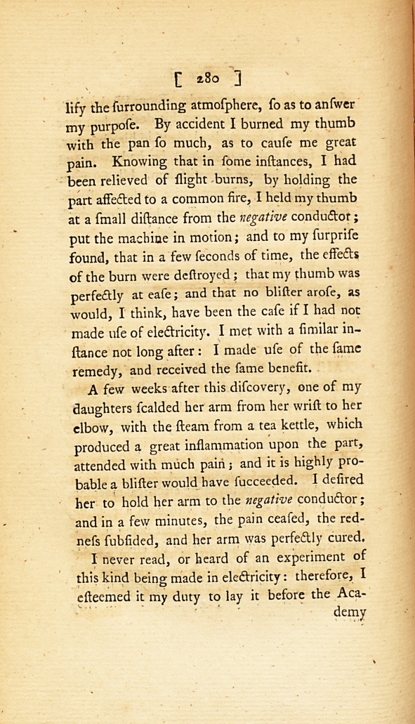 An Account of the Effects of Negative Electricity, in Cases of Burns: From the Same Work.