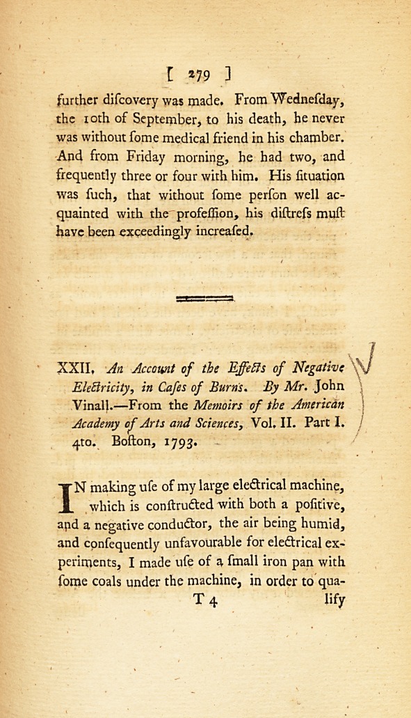 An Account of the Effects of Negative Electricity, in Cases of Burns: From the Same Work.