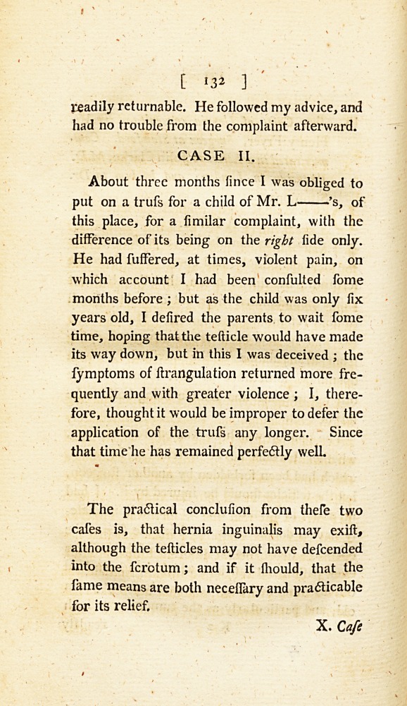 Two Cases of Hernia Congenita: <i>Communicated in a Letter to</i> John Clarke, <i>M.D. Physician in London; and by Him to Dr.</i> Simmons.