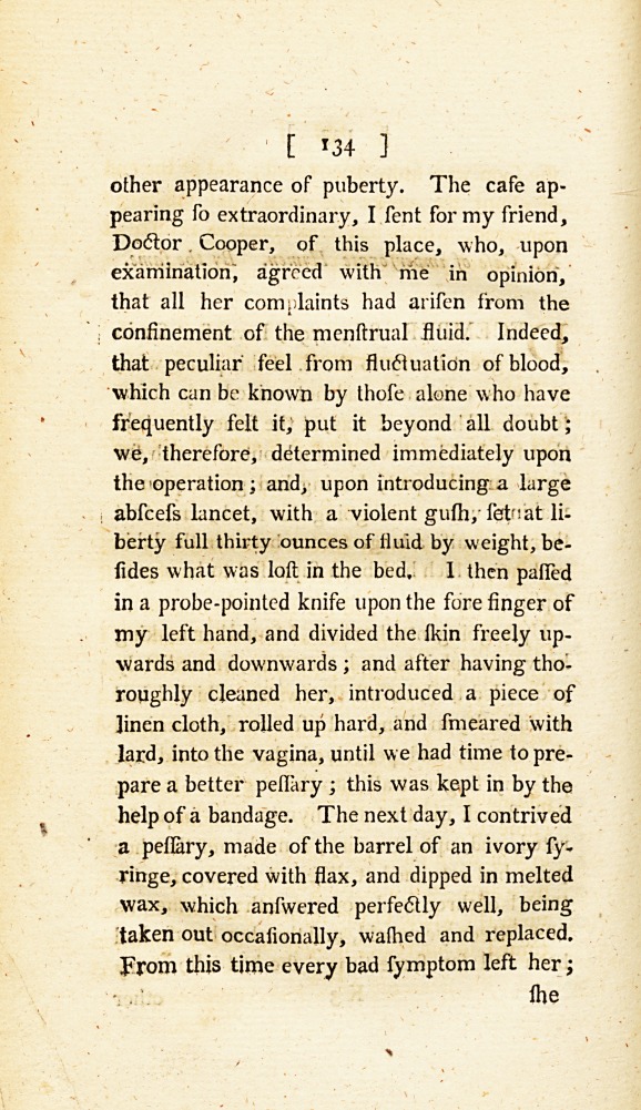 Case of Imperforate Hymen.
