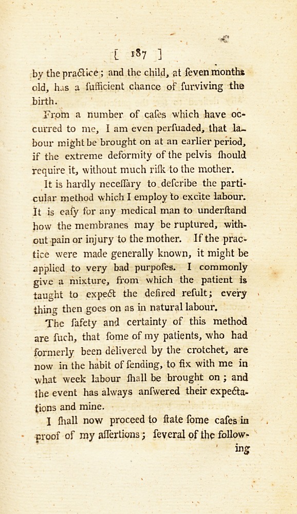An Account of a Mode of Practice Which Has Been Successfully Adopted, in Cases of Distortion of the Pelvis, in Pregnant Women: <i>Communicated in a Letter to Mr.</i> W. Simmons, <i>Surgeon, at Manchester; and by Him to Dr.</i> Simmons.