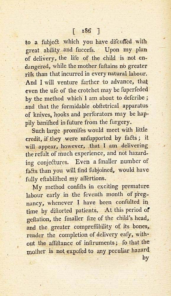 An Account of a Mode of Practice Which Has Been Successfully Adopted, in Cases of Distortion of the Pelvis, in Pregnant Women: <i>Communicated in a Letter to Mr.</i> W. Simmons, <i>Surgeon, at Manchester; and by Him to Dr.</i> Simmons.