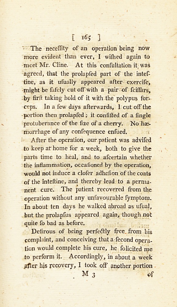 Case of Prolapsus Ani; Cured Partly by an Excision of a Portion of the Inner Coat of the Intestine, and Partly by the Introduction of a Wax Candle within the Cavity of the Rectum.