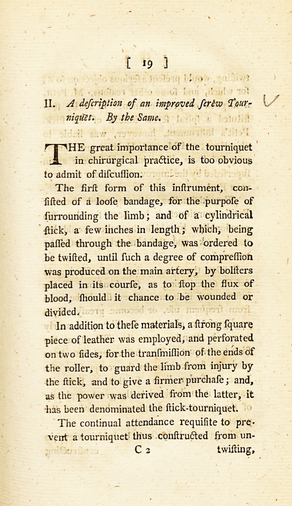 A Description of an Improved Screw Tourniquet.