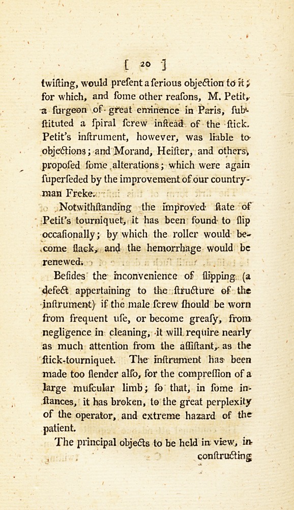 A Description of an Improved Screw Tourniquet.