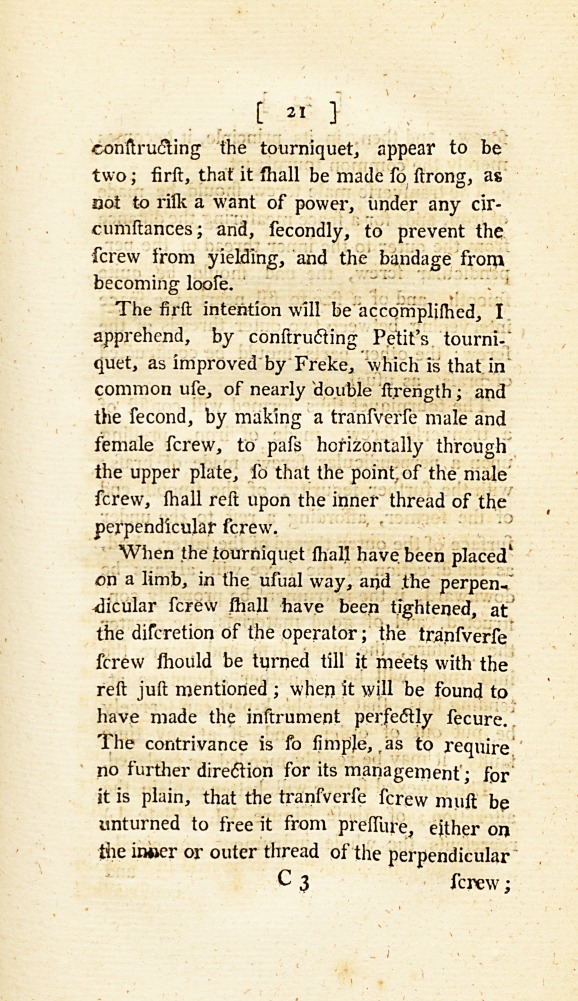 A Description of an Improved Screw Tourniquet.