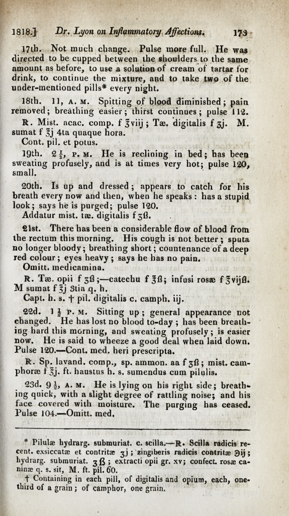 Practical Observations on Certain Inflammatory Affections of the Mucous Membranes of the Lungs and Alimentary Canal.