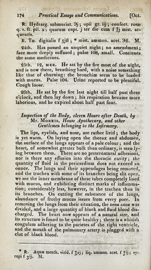 Practical Observations on Certain Inflammatory Affections of the Mucous Membranes of the Lungs and Alimentary Canal.