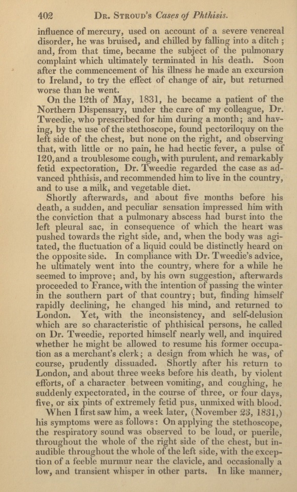 Account of Two Cases of Phthisis, Attended with Peculiar Circumstances.