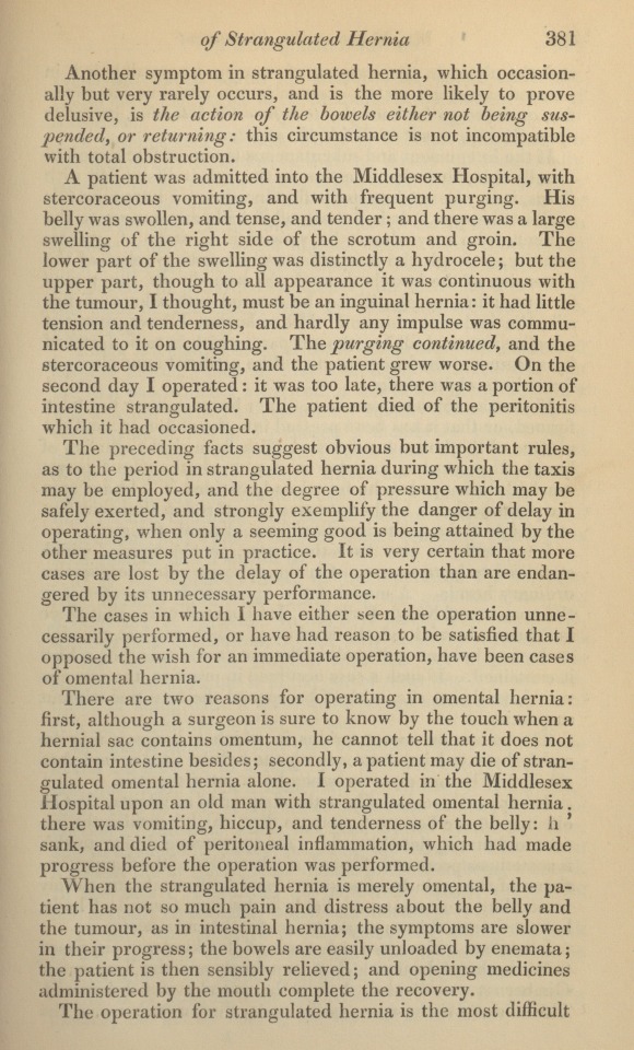 Heads of Clinical Observations on Mistakes and Oversights in the Treatment of Strangulated Hernia.