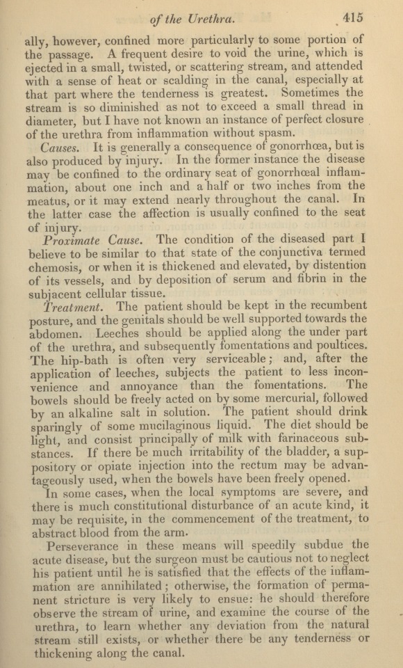 On Inflammatory and Spasmodic Strictures of the Urethra.