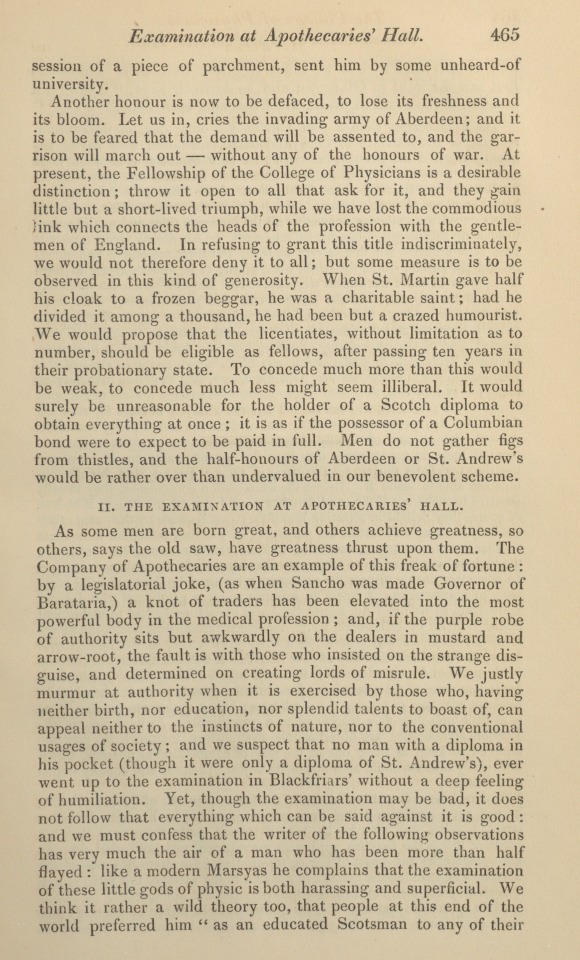 The Proposed Scotch Ascendancy in the College of Physicians.