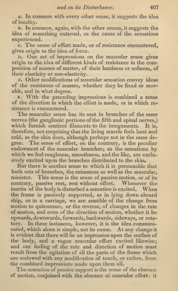 On the Sense of Equilibrium, and on Its Disturbance.