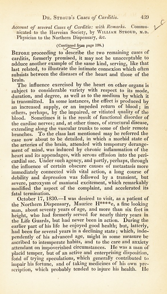 Account of Several Cases of Carditis: With Remarks.