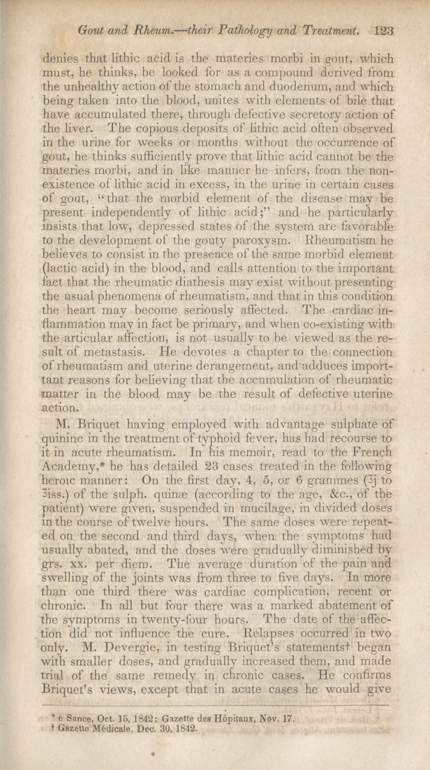 Gout and Rheumatism-Their Pathology and Treatment.