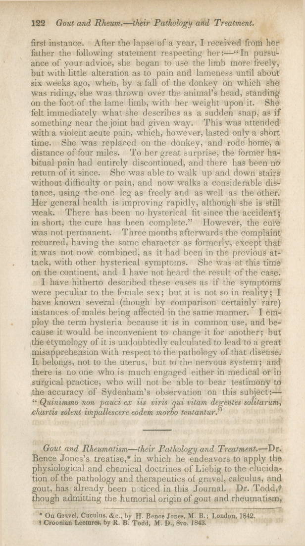 Gout and Rheumatism-Their Pathology and Treatment.