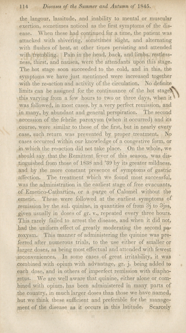 Diseases of the Summer and Autumn of 1845.