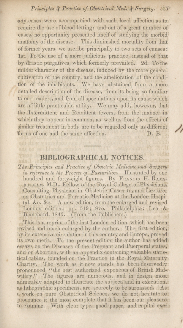 Diseases of the Summer and Autumn of 1845.