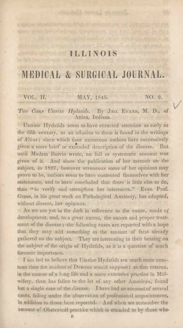 Two Cases Uterine Hydatids.