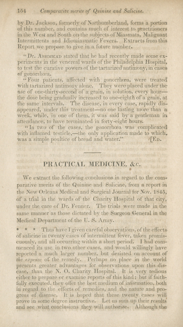 Practical Medicine, &c.