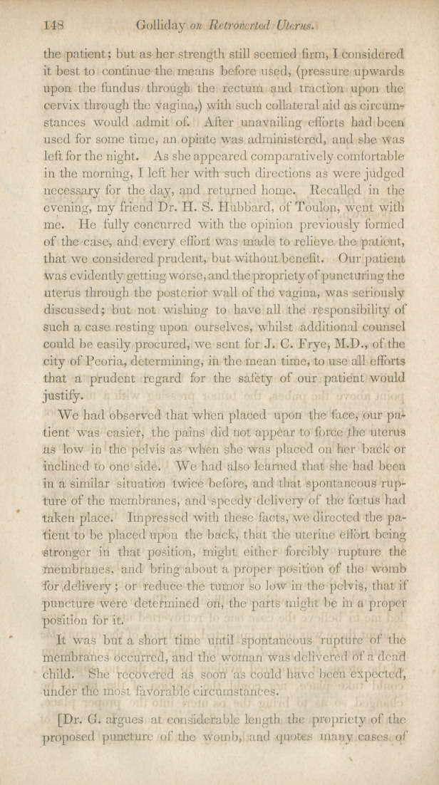 Case of Retroverted Uterus.