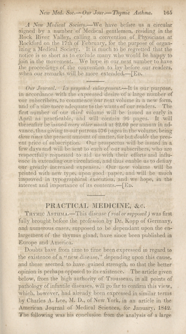 Thymic Asthma.