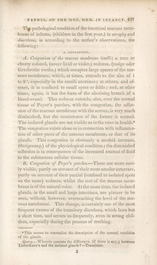 Remarks in Relation to the Pathological Anatomy of the Mucous Membrane of the Intestinal Canal during Infancy.